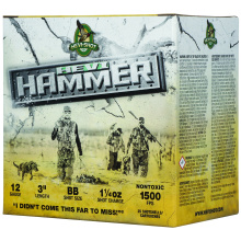 HEVI-Hammer, 12 Gauge, 3", BB Shot, Max Dram, 1 1/4oz, Bismuth/Steel, 25 Rounds per Box HS28088