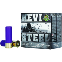 HEVI-Steel, 16 Gauge, 2.75", #6, Max Dram, 15/16oz, Steel, 25 Rounds per Box HS61606