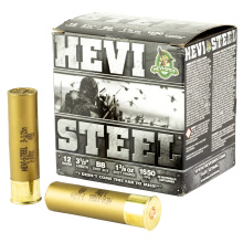 HEVI-Shot, HEVI-Steel, 12 Gauge 3.5", Max Dram, 1 3/8 oz, BB, 25Rd Box HS65088