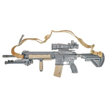 M27 Deployment Kit, Semi-automatic, AR, 223 Remington/556NATO, 16.5" Barrel, A2 Flash Hider, Matte Finish, Black, Polymer Grip, Free Float M-LOK Handguard w/Manta Rail Covers, Tijicon ACOG and RMR Optic, Harris Bipod, Knights Armament Front/Rear Flip Sig