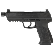HK45 Tactical, Semi-automatic, V7 LEM-DAO, Full Size, 45 ACP, 5.2" Threaded Barrel, Matte Finish, Black, Manual Safety, Front Night Sight, 10 Rounds, 2 Magazines 81001118
