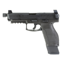 VP9A1 F Tactical, Semi-automatic, Striker Fired, Polymer Frame Pistol, Full Size, 9MM, 5.12" Threaded Barrel, Matte Finish, Black, Interchangeable Grips, Tritium Front Sight with Blacked Out Serrated Rear Sight, Trigger Safety, (1)-20 Round and (1)-17 Ro
