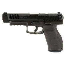 VP9A1 L, Semi-automatic, Striker Fired, Polymer Frame Pistol, Full Size, 9MM, 5" Barrel, Matte Finish, Black, Interchangeable Grips, Tritium Front Sight with Blacked Out Serrated Rear Sight, Trigger Safety, 15 Rounds, 2 Magazines, Includes (6)-Grip Panel