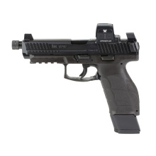 VP9A1 F Tactical, Semi-automatic, Striker Fired, Polymer Frame Pistol, Full Size, 9MM, 5.12" Threaded Barrel, Matte Finish, Black, Interchangeable Grips, Suppressor Height Sights, Blacked Out Serrated Front and Rear Sights, Trigger Safety, (1)-20 Round M