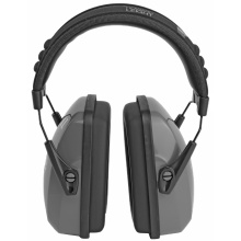 Leightning L1 Slimline Earmuff Black Headband with Light Gray Earcups