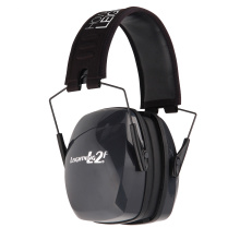 Leightning L2F Folding Earmuff Black Headband with Charcoal Gray Earcups