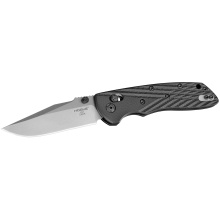 Deka, Folding Knife, CPM-20CV, Plain Edge, Clip Point Blade, 3.25", Stone Tumbled Blade Finish, Black G10 Frame 24279