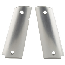 Grip, Fits Colt Government, Aluminum, Brushed Gloss Clear 45165