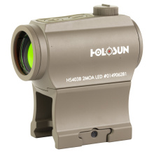 403B, Reflex Sight, Dot Reticle, 2 MOA Red Dot, Aluminum Housing, Matte Finish, Flat Dark Earth, Solar with Internal Battery HE403B-FDE