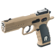 Hexagon Tactical, Semi-automatic, DA/SA, Steel Frame Pistol, 10MM, 4.45" Integrally Compensated Barrel, Cerakote Finish, Flat Dark Earth, Optics Ready, 15 Rounds, 1 Magazine TF-HEXT-10