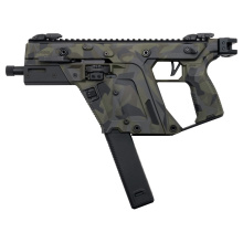 VECTOR SBR Gen III, Semi-automatic, Short Barreled Rifle, 10MM, 5.5" Threaded Barrel, 9/16X24 Thread Pitch, Cerakote Finish, Woodland Delta, Low-Profile Flip-Up Sights, 3-Position Adjustable Folding Stock, 1 Magazine, 33 Rounds KV10-3SWD00