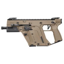 Vector SDP, Gen III, Semi-automatic Pistol, 9MM, 5.5" Threaded Barrel, 1/2X28 Thread Pitch, Matte Finish, Flat Dark Earth, Low-Profile Flip-Up Sights, 1 Magazine, 40 Rounds KV90-3PFD00