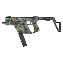 Vector SBR Gen III, Short Barreled Rifle, Semi-automatic, 9MM, 5.5" Threaded Barrel, 1/2X28 Thread Pitch, Cerakote Finish, Ironwood Delta Camo, Adjustable Folding Stock, Low-Profile Flip-Up Sights, 40 Rounds, 1 Magazine KV90-3SRD00