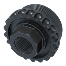 Adaptable Core, Titanium Direct Thread HUB Adapter, 1/2X28 Thread Pitch, QPD Finish, Black HUB-ADC-DT-556-TI