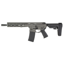 IC Direct Impingement Pistol, Semi-automatic, AR, 5.56NATO, 10.5" Barrel, Threaded 1/2X28, Anodized Finish, Tungsten Gray, SBA3 Pistol Brace, M-LOK Handguard, 30 Rounds, 1 Magazine ICDIP5TG10SBA3ML