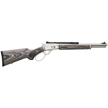 1894 SBL, Lever Action Rifle, 44 Magnum, 16.10" Cold Hammer-Forged Stainless Steel Barrel, Threaded 5/8X24, Polished Stainless Finish, Gray Laminate Stock, Fiber Optic Front Sight with Tritium Ring, Adjustable Ghost Ring Rear Aperture, Full-length Picati
