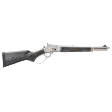 1894, Trapper, Lever Action Rifle, 357 Magnum, 16.1" Cold Hammer Forged Barrel, Threaded 1/2X28, Matte Finish, Silver, Black Laminate Stock, Skinner Bear Buster Front and Skinner Receiver Mounted Trapper Peep Rear Sights, 8 Rounds 70452