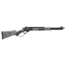 1895 Guide Gun, Large Loop, Lever Action Rifle, 45-70 Government, 19.10" Threaded Barrel, 11/16X24 Thread Pitch, Satin Blued, Gray/Brown Laminate Stock and Forend, Ghost Ring Rear Sight, Tritium Fiber Optic Front Sight, Crossbolt Safety, 6 Round Tubular