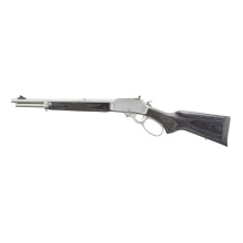 336 Trapper Series, Lever Action Rifle, 30-30 Winchester, 16.17" Barrel, Threaded 5/8X24, Satin Finish, Silver, Black Laminate Stock, Skinner Blade Front Sight, Adjustable Rear Skinner Sight, Crossbolt Safety, 5 Rounds 70906