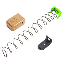 Floorplate, +2 Adapter Set, Fits Mec-Gar GLOCK-Compatible 9MM Full Size Magazines, Matte Finish, Flat Dark Earth Floor Plate, Green Follower F42354-SET-FDE