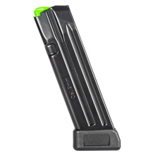 Magazine with Extension, 9MM, 20 Rounds, Fits GLOCK 17, Anti-Friction Coating, Black MGG172003A