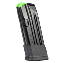 Magazine, 9MM, 15 Rounds, Black, Fits Glock 26, Anti-Friction Coating MGG261500A