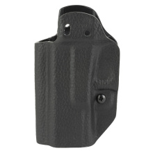 Hybrid Holster, Inside Waistband Holster, Ambidextrous, Fits Glock 19/23/45, Kydex with Leather Shell, Includes 1.5" Belt Attachment, Black H3-GL-1-BLK2