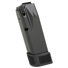 MC9 Magazine, 9MM, 15 Rounds, Fits Canik MC9, Matte Finish, Black, Includes Black Grip Extension MA2278