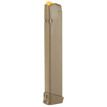 Glock 33rd Extended Mag | 9mm, FDE Finish, Orange Follower 47463