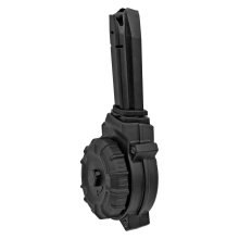 Magazine, 9MM, 50 Round Drum, Fits Springfield XD9, Polymer, Black DRM-A52