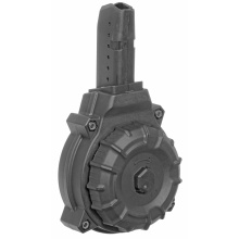 Magazine, 9MM, 50 Round Drum, Black,Fits Glock Style Mag AR15 DRM-A12