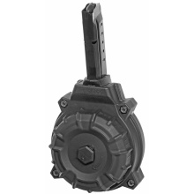 Magazine, 9MM, 50 Round Drum, Black, Fits S&W Shield DRM-A15