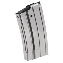 Magazine, 223 Remington, 20 Rounds, Fits Mini 14, Nickel Finish, Silver 90013