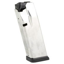 Magazine, 9MM, 15 Rounds, Fits Hellcat Pro, Silver Stainless Steel Body with Black Base Plate HCP5915