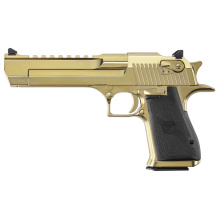 Desert Eagle MK XIX, Single Action, Semi-automatic, Metal Frame Pistol, Full Size, 357 Magnum, 6" Barrel, Nitride Finish, Zirconium Gold, Rubber Grip, Fixed Sights, Ambidextrous Thumb Safety, 9 Rounds, 1 Magazine DE357ZNG