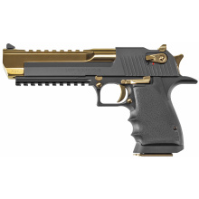 Desert Eagle L6, Semi-automatic Pistol, 44 Magnum, 6" Barrel, Aluminum Frame, Black/Gold Finish, Rubber Grips, 8Rd DE44BATG