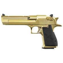 Desert Eagle MK XIX, Single Action, Semi-automatic, Metal Frame Pistol, Full Size, 44 Magnum, 6" Barrel, Nitride Finish, Zirconium Gold, Rubber Grips, Fixed Sights, Ambidextrous Thumb Safety, 8 Rounds, 1 Magazine, California Compliant DE44CAG