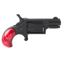 Zorro, Mini Revolver, Single Action Only, Revolver, 22LR, 1.125" Barrel, Matte Finish, Black, Red Grips, Fixed Sights, 5 Rounds, Includes Oval Ornate Belt Buckle NAA-22LR-BC-BBO