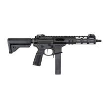 N9 Cry Baby, AR, Semi-automatic, 9MM, 10.5" Stainless Steel Barrel, 1/2X28 Thread Pitch, Cerakote Finish, Armor Black, B5 Type 22 Grip, B5 Sierra K Stock, MBUS Pro Flip-Up Sights, 32 Rounds, 1 Colt Style Magazine, Tri-Lug Adapter, Noveske Triggertech Tri