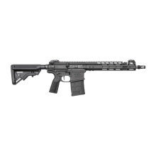 N6 Leonidas, AR, Semi-automatic, 6.5 Creedmoor, 12.5" Stainless Steel Barrel, 5/8X24 Thread Pitch, Cerakote Finish, Armor Black, B5 Type 22 Grip, B5 Bravo Stock, MBUS Pro Flip-Up Sights, 20 Rounds, 1 Magazines, Pig Pen Flash Hider, Micro-Switchblock Gas