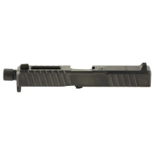 DM Slide, Noveske Barrel Threaded 1/2x28, DLC Finish, Black, Direct Mount Optics Ready, For Glock 19 Gen 5, Includes Noveske End Plate, Cover Plate w/Rear Sight, Front Sight 03002701