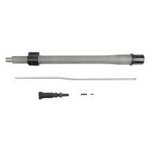 OG, Rifle Barrel, 5.56 NATO, 12.5" Stainless Steel Barrel, 1/2X28 Thread Pitch, Fits AR15, Bead-Blasted Finish, Silver, 1:7" Twist Rate, Mid-Length Gas System, Pinned Low-Profile Gas Block, Headspaced Bolt, Includes Gas Tube 07000541