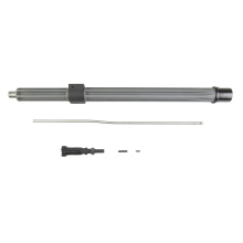 Afghan, Rifle Barrel, 5.56 NATO, 14.5" Stainless Steel Barrel, 1/2X28 Thread Pitch, Fits AR15, Bead-Blasted Finish, Silver, Disruptive Deep Fluting, 1:7" Twist Rate, Mid-Length Gas System, Pinned Low-Profile Gas Block, Headspaced Bolt 07000576