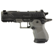 2311 Compact Pro, Single Action, Semi-automatic, Metal Frame Pistol, Compact, 9MM, 4.25" Ported Barrel, Matte Finish, Black, Gray Grip, Extended Magazine Release, Enhanced Trigger, Tritium Night Sights, Optics Ready, 15 Rounds, 5 Magazines, Includes 3 Op