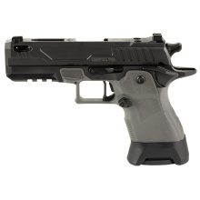 2311 Compact Pro Plus, Single Action, Semi-automatic, Metal Frame Pistol, Compact, 9MM, 4.25" Ported Barrel, Matte Finish, Black, Gray Grip, Extended Magazine Release, Enhanced Trigger, Tritium Night Sights, Optics Ready, 17 Rounds, 5 Magazines, Includes