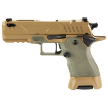 2311 Compact Pro Plus, Single Action, Semi-automatic, Metal Frame Pistol, Compact, 9MM, 4.25" Ported Barrel, Matte Finish, High Desert, Sage Grip, Extended Magazine Release, Enhanced Trigger, Tritium Night Sights, Optics Ready, 17 Rounds, 5 Magazines, In