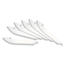Edge Drop-Point Blades, Plain Edge, 3" Blades, 420J2 Stainless Steel, 6 Pack RR30-6