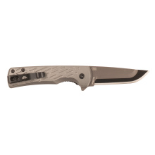 Razor VX7, Folding Knife, 3" Blade Length, 7.3" Overall Length, Includes (2)-Standard Drop-Point and (1)-Serrated Drop-Point Blades, Black-Oxide Finish, Anodized Aluminum Scales, Stainless Steel Ball Bearing System, Stainless Steel Blade Holder VX725A-C