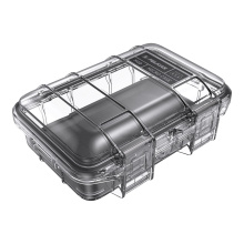 M40 Micro Case, Polymer Construction, Clear Exterior, Black Interior Liner, 6.8"x5"x2.6", 0.65 lbs M400-0250-100