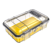 M50 Micro Case, Polymer Construction, Clear Exterior, Yellow Interior Liner, 8.1"x5.5"x2.9", 0.8 lbs M500-0270-100
